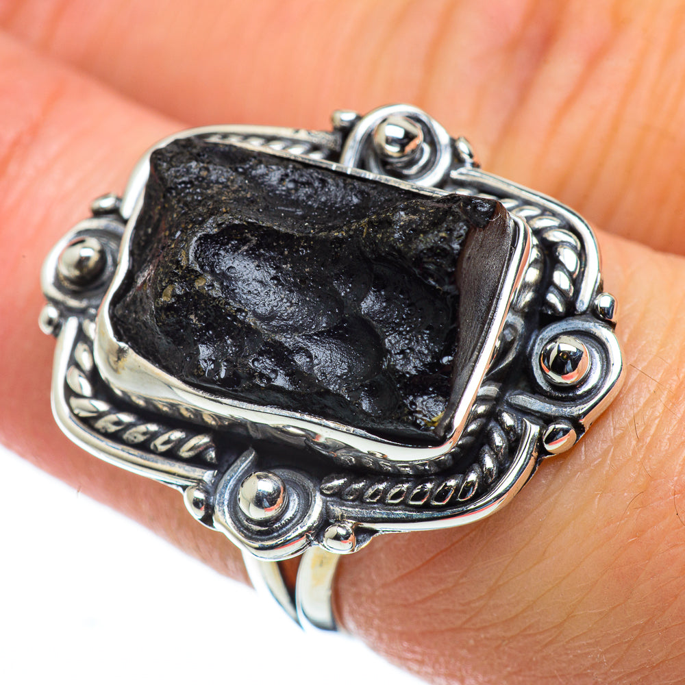 Tektite Rings handcrafted by Ana Silver Co - RING49911
