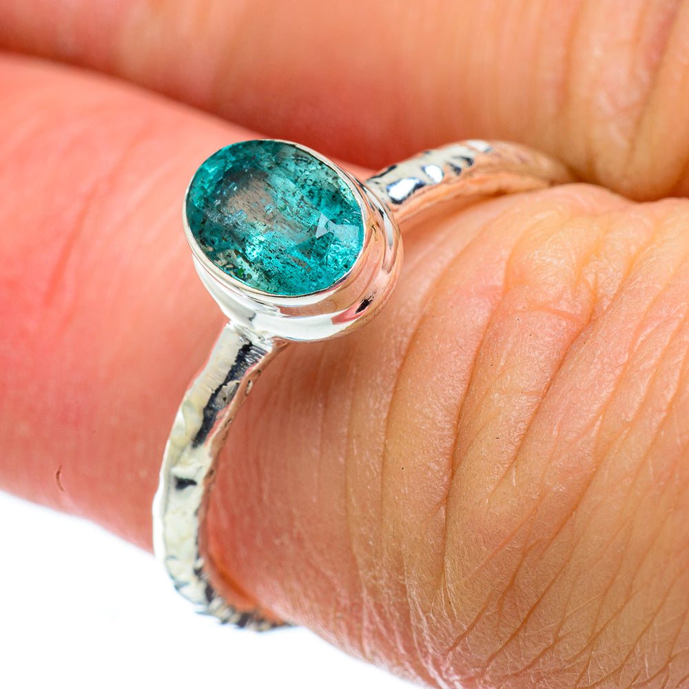 Zambian Emerald Rings handcrafted by Ana Silver Co - RING49925