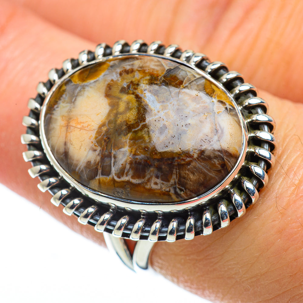 Peanut Wood Jasper Rings handcrafted by Ana Silver Co - RING49928