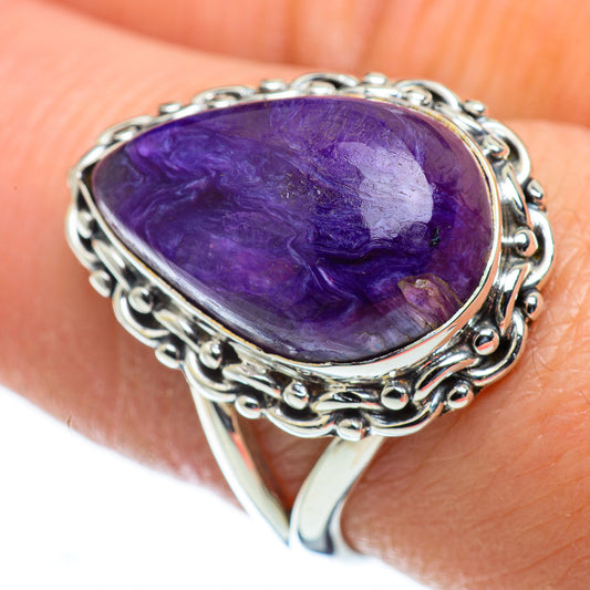 Charoite Rings handcrafted by Ana Silver Co - RING49975