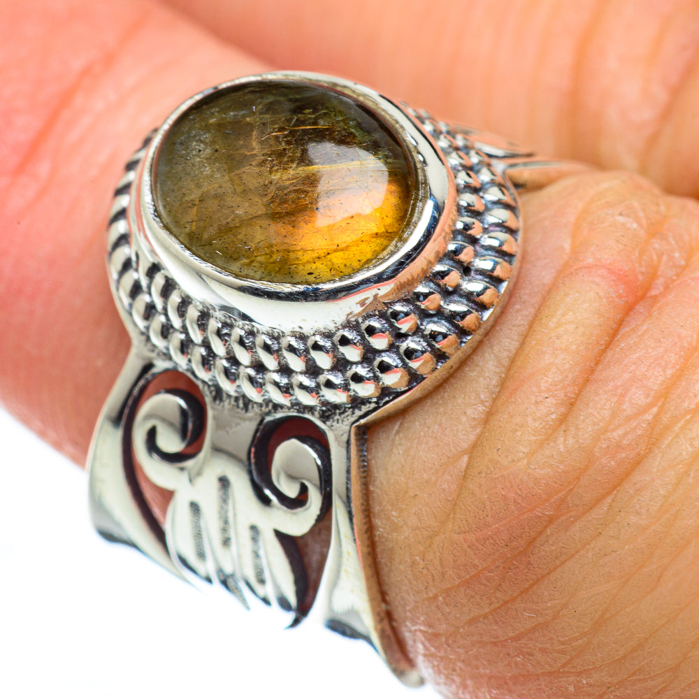 Labradorite Rings handcrafted by Ana Silver Co - RING49995