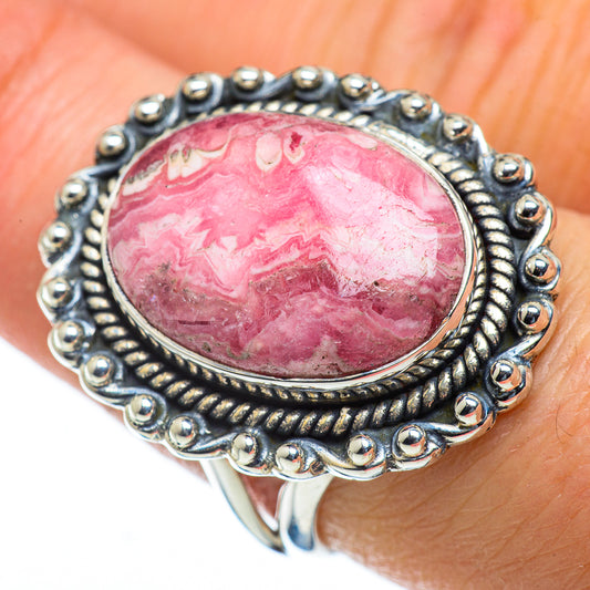 Rhodochrosite Rings handcrafted by Ana Silver Co - RING50003