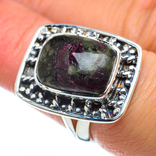 Russian Eudialyte Rings handcrafted by Ana Silver Co - RING50065