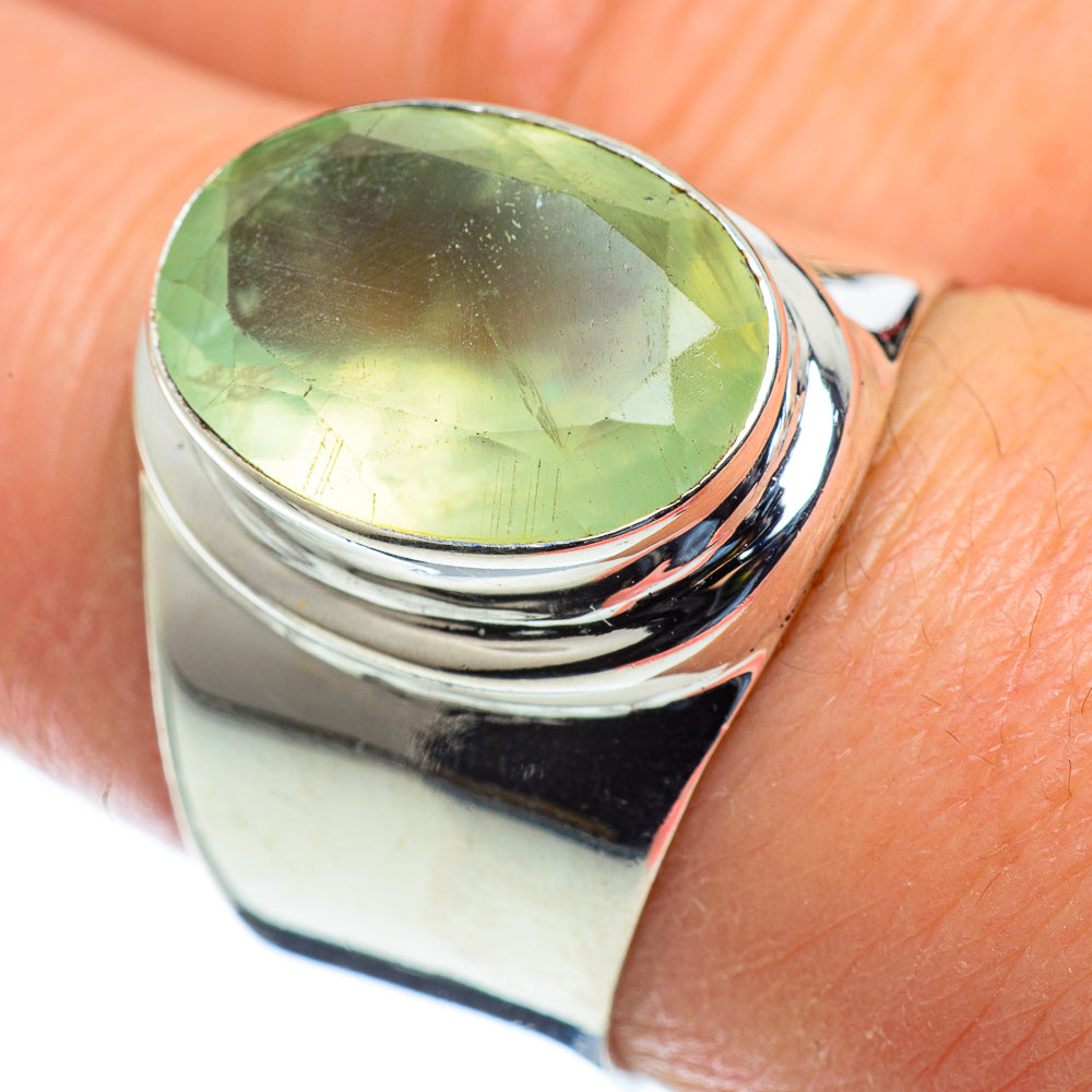 Prehnite Rings handcrafted by Ana Silver Co - RING50083