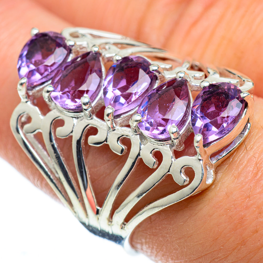 Color Change Alexandrite (Lab.) Rings handcrafted by Ana Silver Co - RING50098