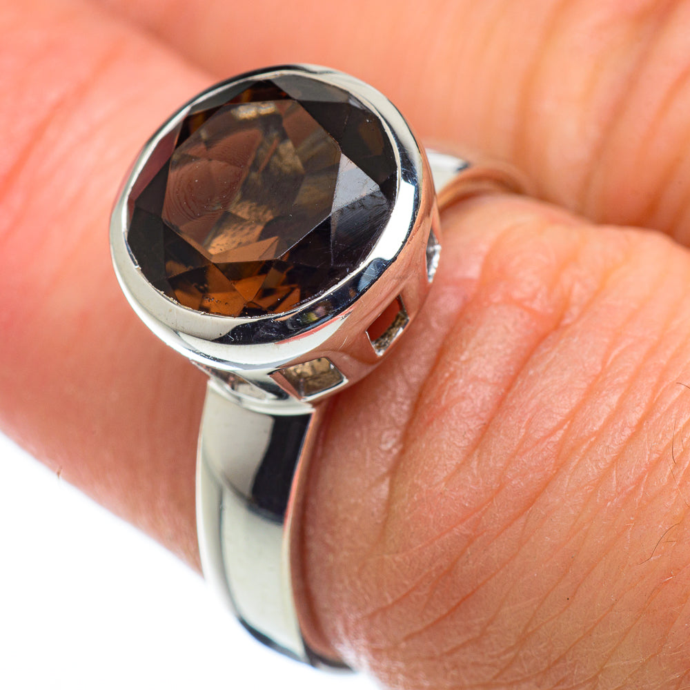 Smoky Quartz Rings handcrafted by Ana Silver Co - RING50113