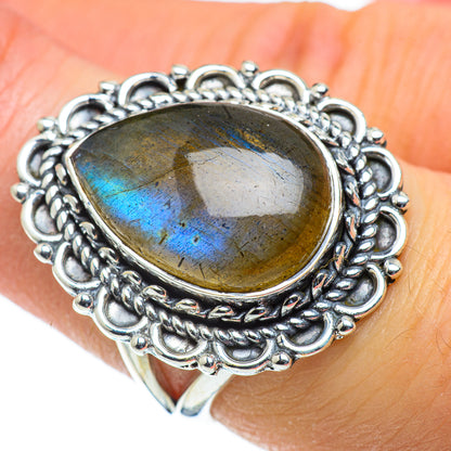 Labradorite Rings handcrafted by Ana Silver Co - RING50155