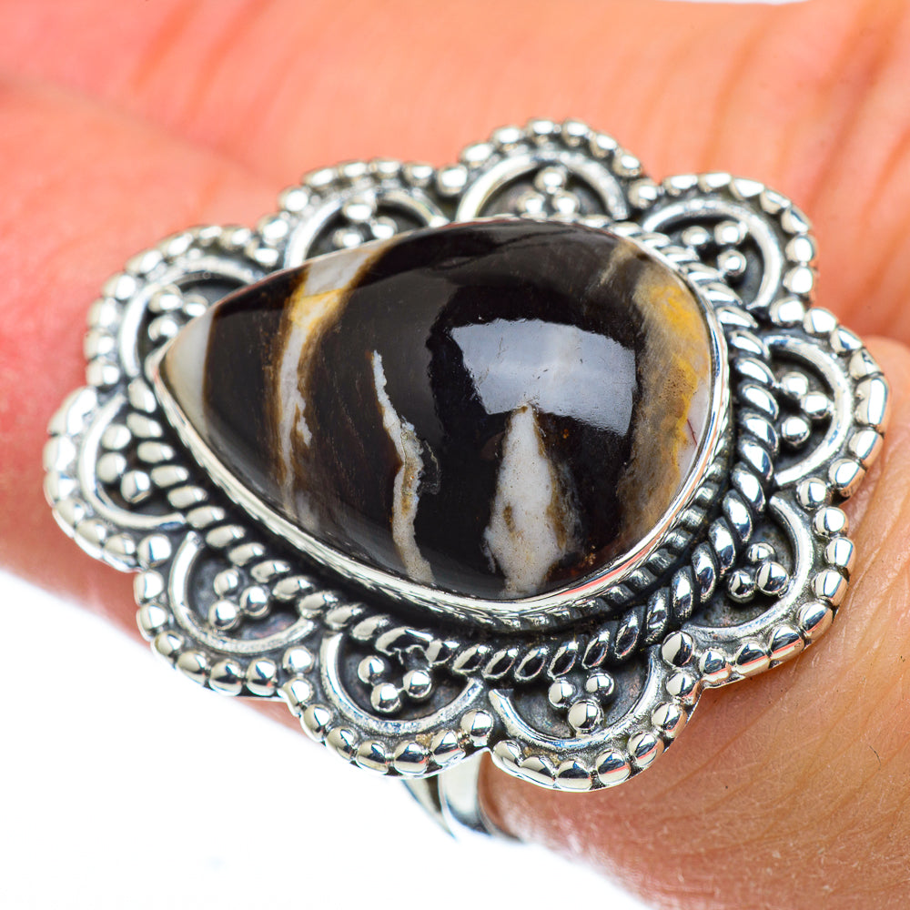 Peanut Wood Jasper Rings handcrafted by Ana Silver Co - RING50235