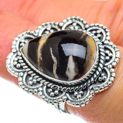 Peanut Wood Jasper Rings handcrafted by Ana Silver Co - RING50235