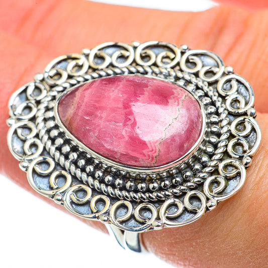 Rhodochrosite Rings handcrafted by Ana Silver Co - RING50237