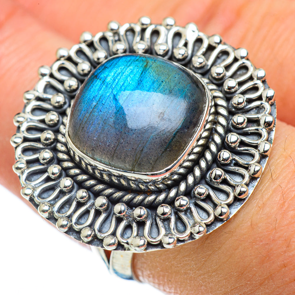Labradorite Rings handcrafted by Ana Silver Co - RING50254