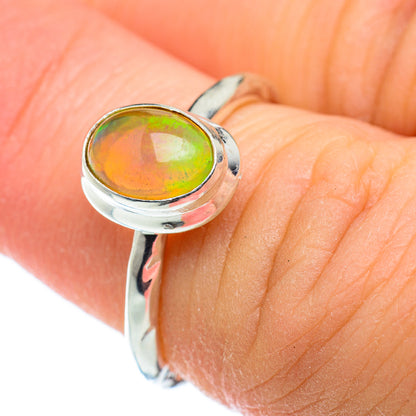 Ethiopian Opal Rings handcrafted by Ana Silver Co - RING50343