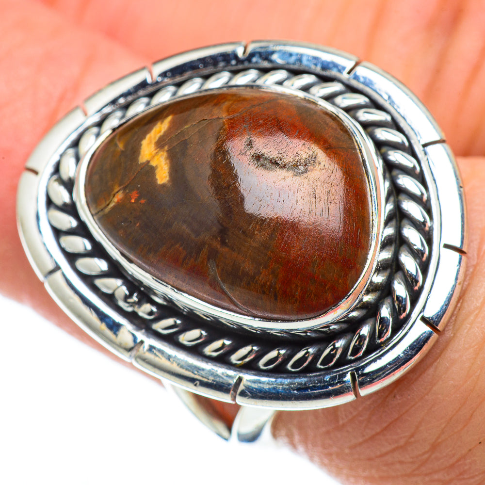 Petrified Wood Rings handcrafted by Ana Silver Co - RING50448