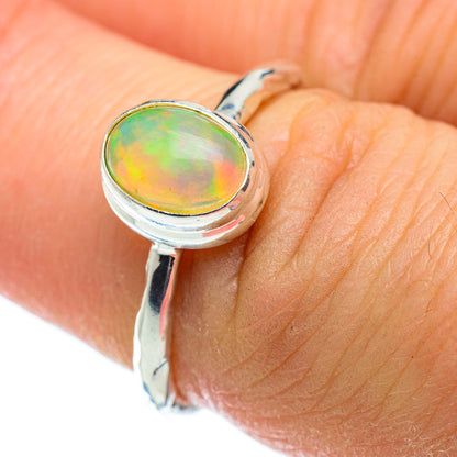 Ethiopian Opal Rings handcrafted by Ana Silver Co - RING50464