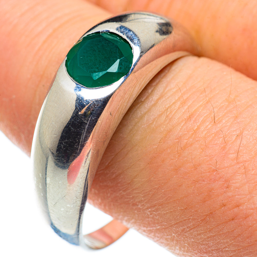 Green Onyx Rings handcrafted by Ana Silver Co - RING50472