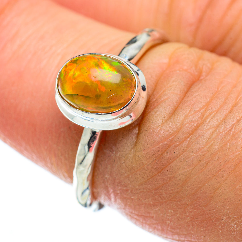 Ethiopian Opal Rings handcrafted by Ana Silver Co - RING50490