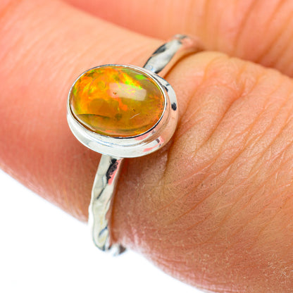 Ethiopian Opal Rings handcrafted by Ana Silver Co - RING50490