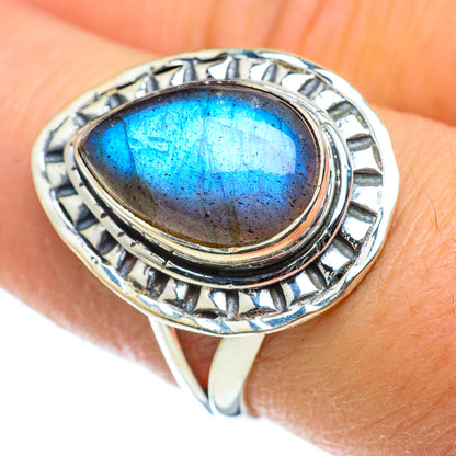 Labradorite Rings handcrafted by Ana Silver Co - RING50514