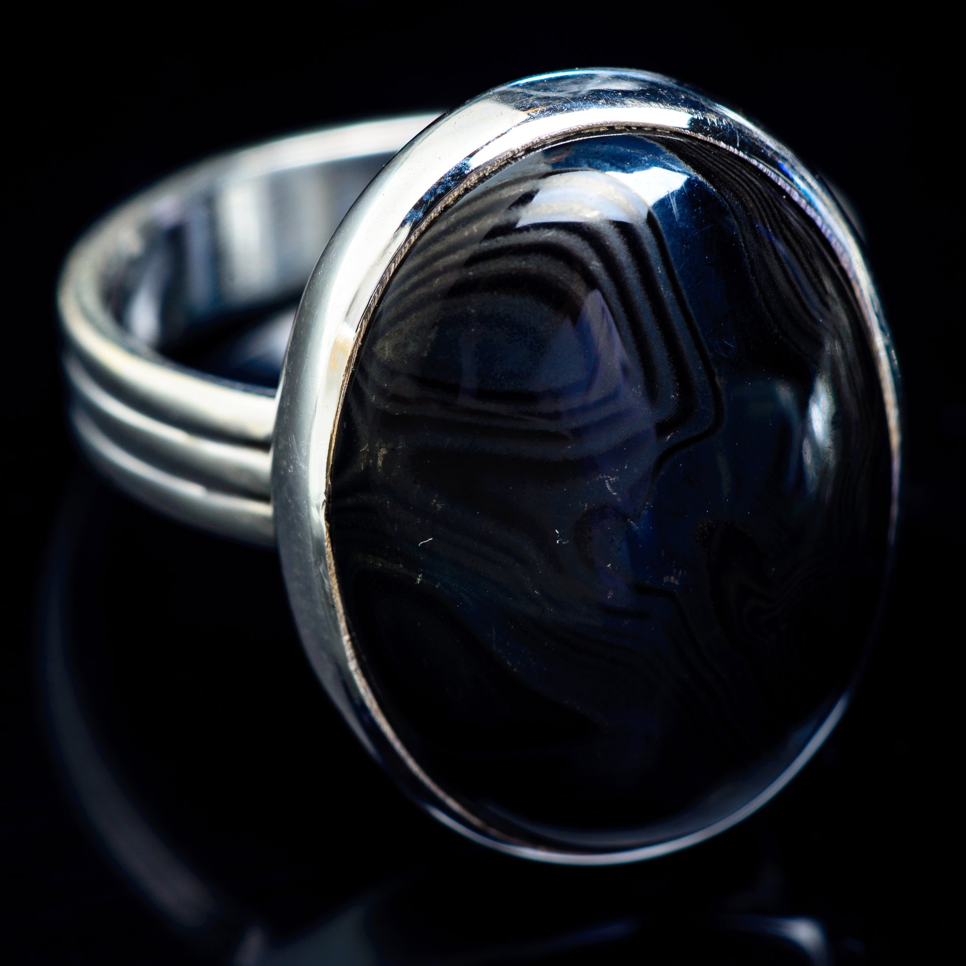 Psilomelane Rings handcrafted by Ana Silver Co - RING5054