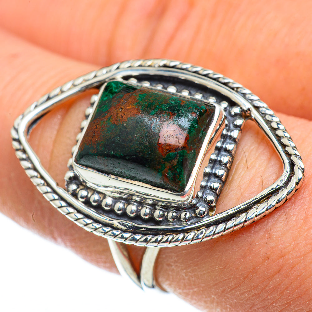 Chrysocolla Rings handcrafted by Ana Silver Co - RING50540