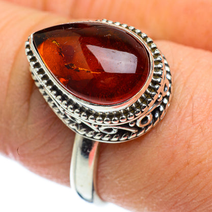 Baltic Amber Rings handcrafted by Ana Silver Co - RING50545