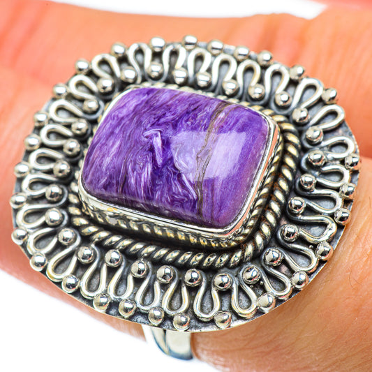 Charoite Rings handcrafted by Ana Silver Co - RING50648