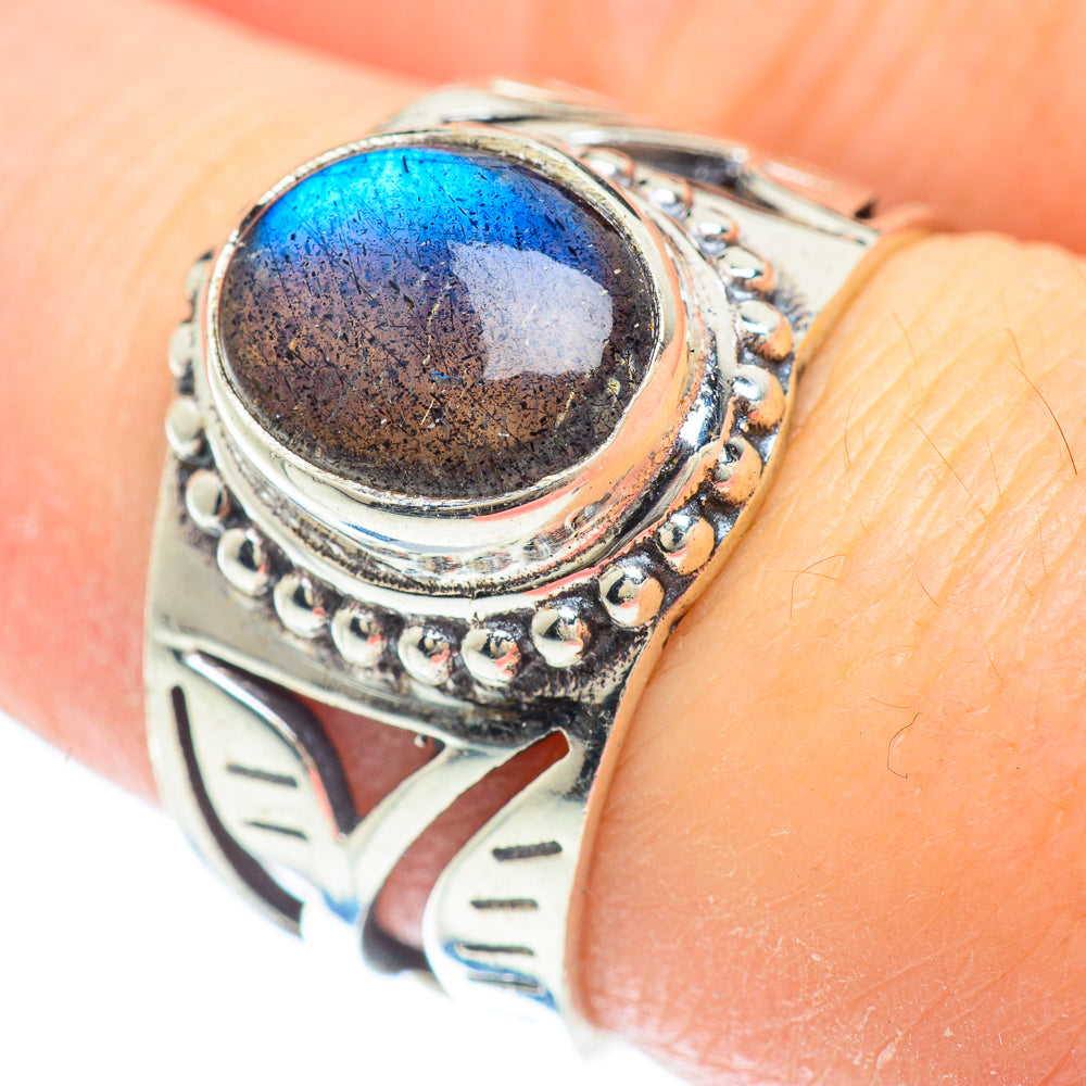 Labradorite Rings handcrafted by Ana Silver Co - RING50759