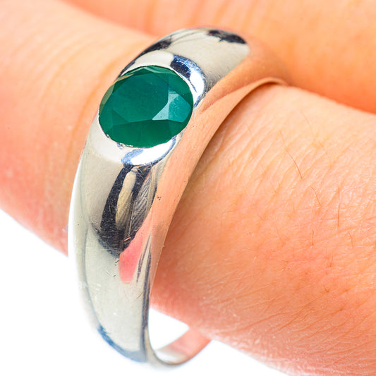 Green Onyx Rings handcrafted by Ana Silver Co - RING50765