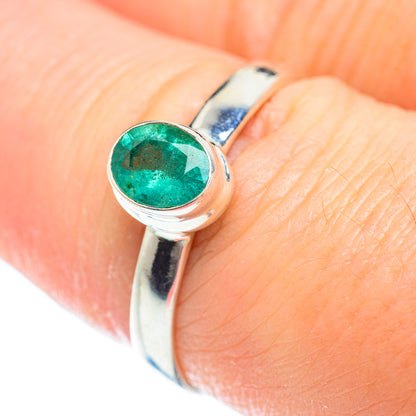 Zambian Emerald Rings handcrafted by Ana Silver Co - RING50795