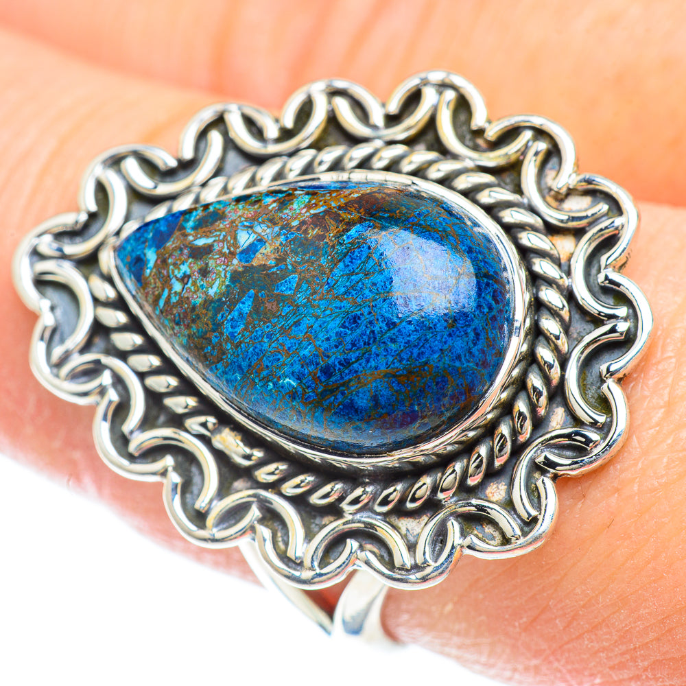 Chrysocolla In Quartz Rings handcrafted by Ana Silver Co - RING50895