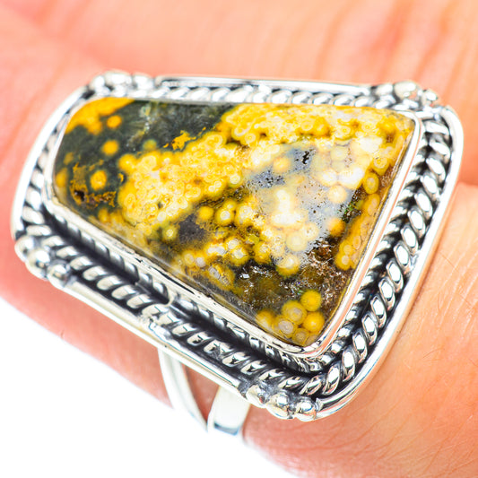 Ocean Jasper Rings handcrafted by Ana Silver Co - RING50933