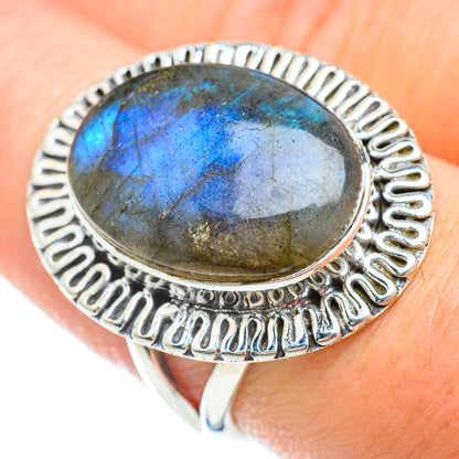 Labradorite Rings handcrafted by Ana Silver Co - RING50937