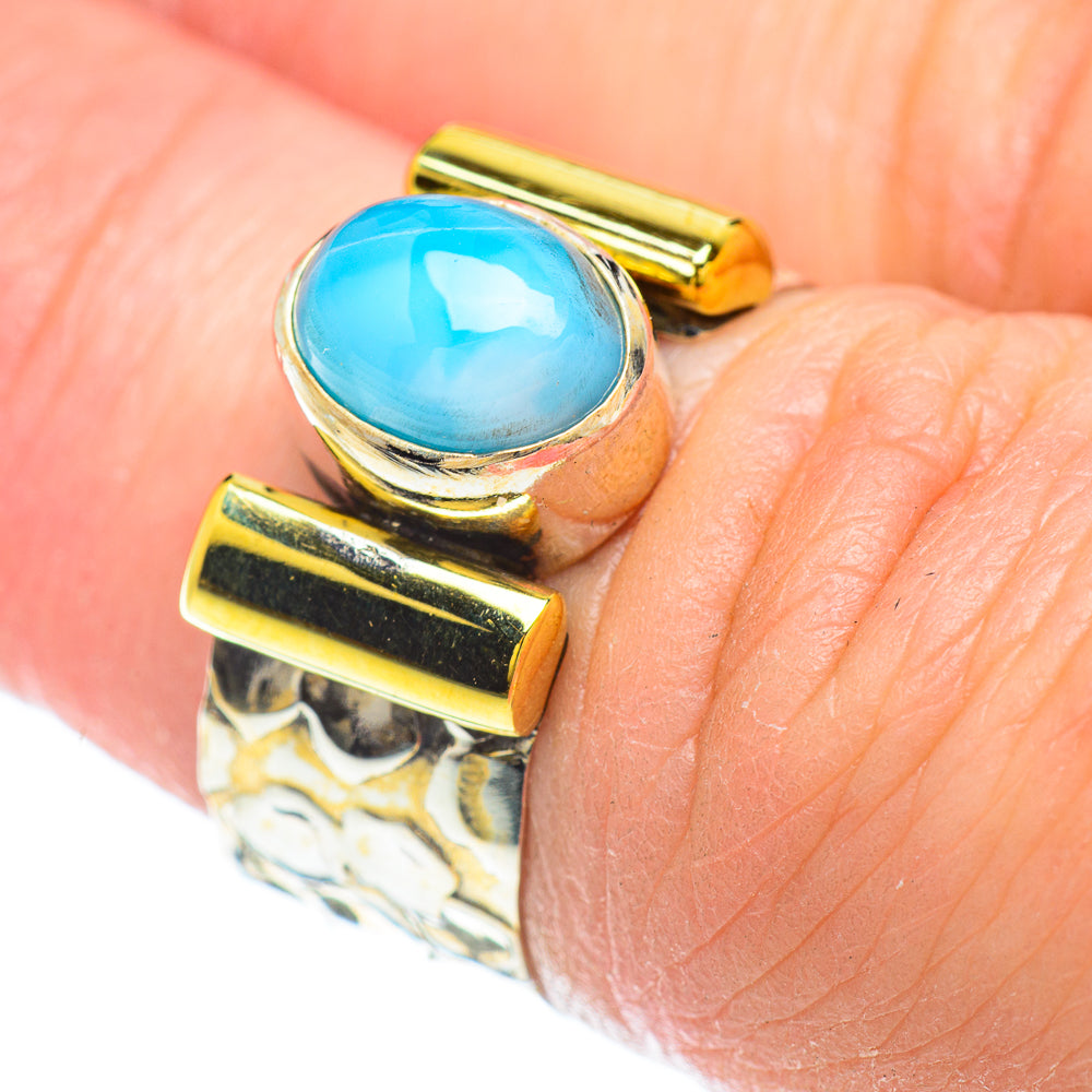 Larimar Rings handcrafted by Ana Silver Co - RING51190