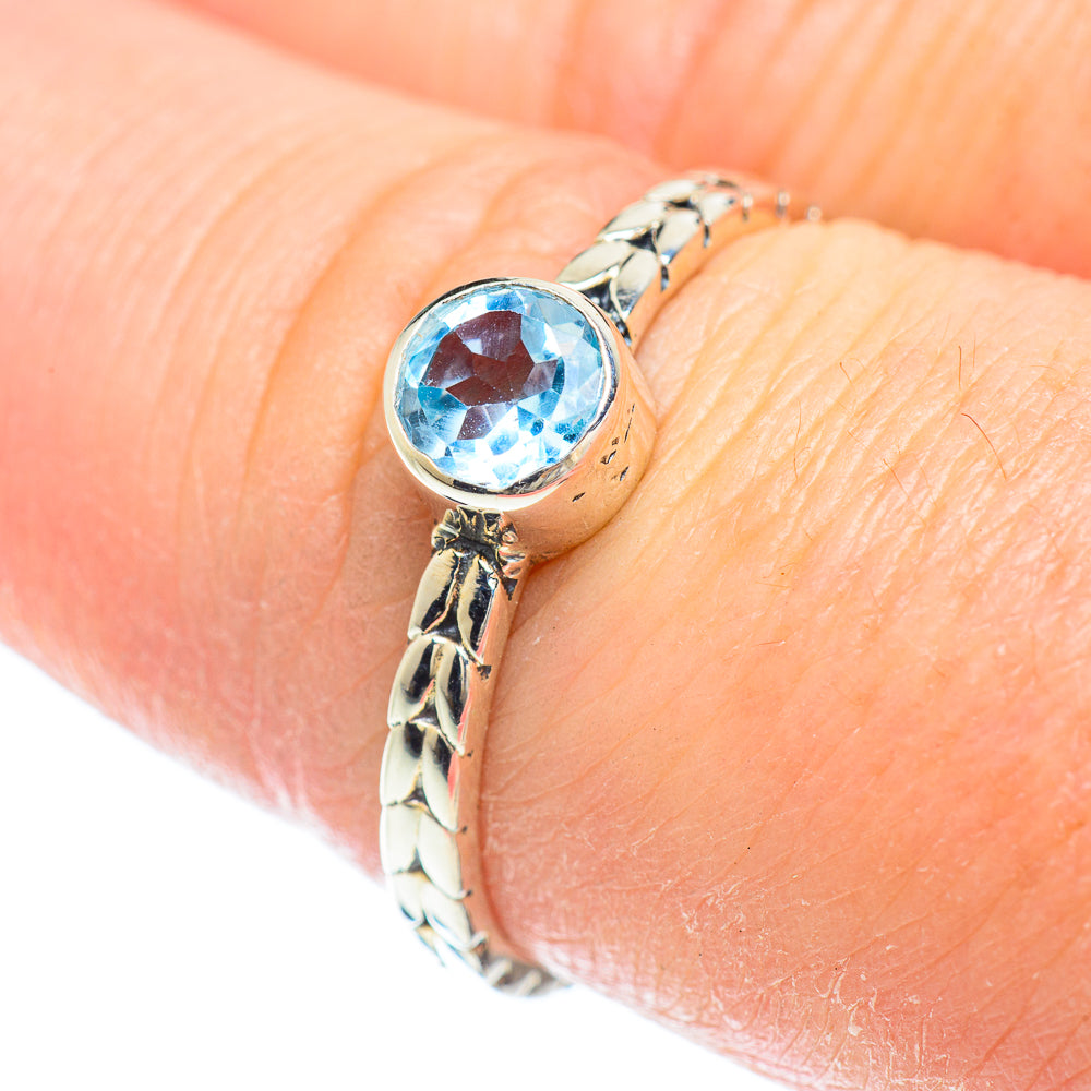 Blue Topaz Rings handcrafted by Ana Silver Co - RING51226