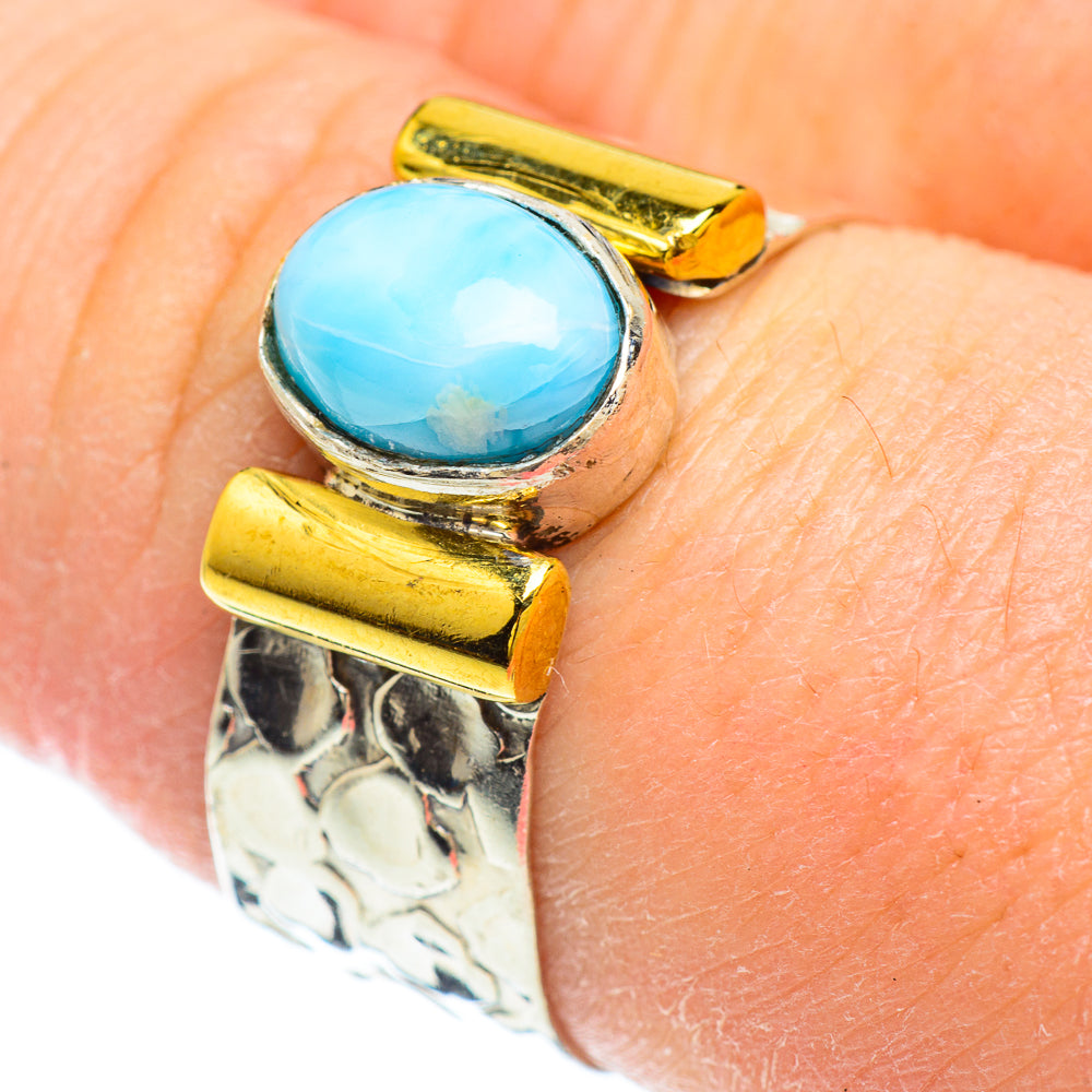 Larimar Rings handcrafted by Ana Silver Co - RING51304