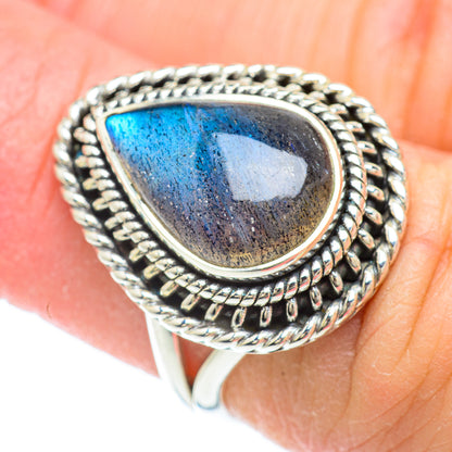 Labradorite Rings handcrafted by Ana Silver Co - RING51306