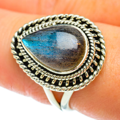 Labradorite Rings handcrafted by Ana Silver Co - RING51382