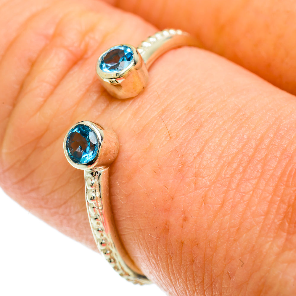Blue Topaz Rings handcrafted by Ana Silver Co - RING51383