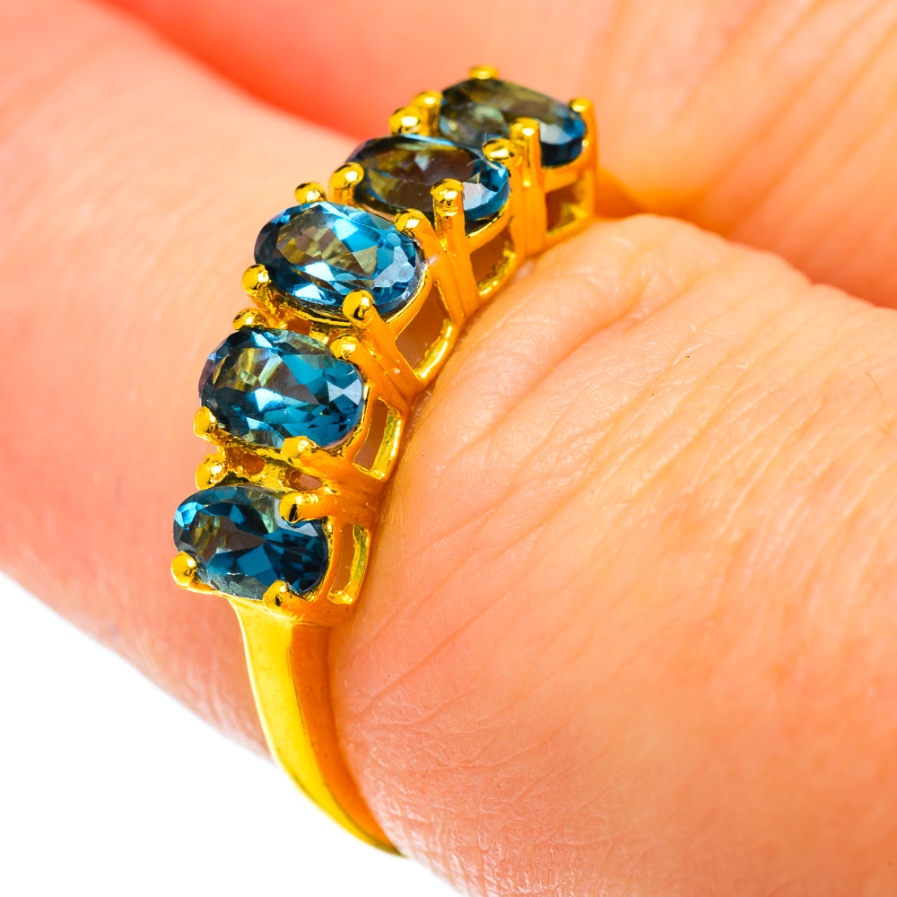 Blue Topaz Rings handcrafted by Ana Silver Co - RING51386