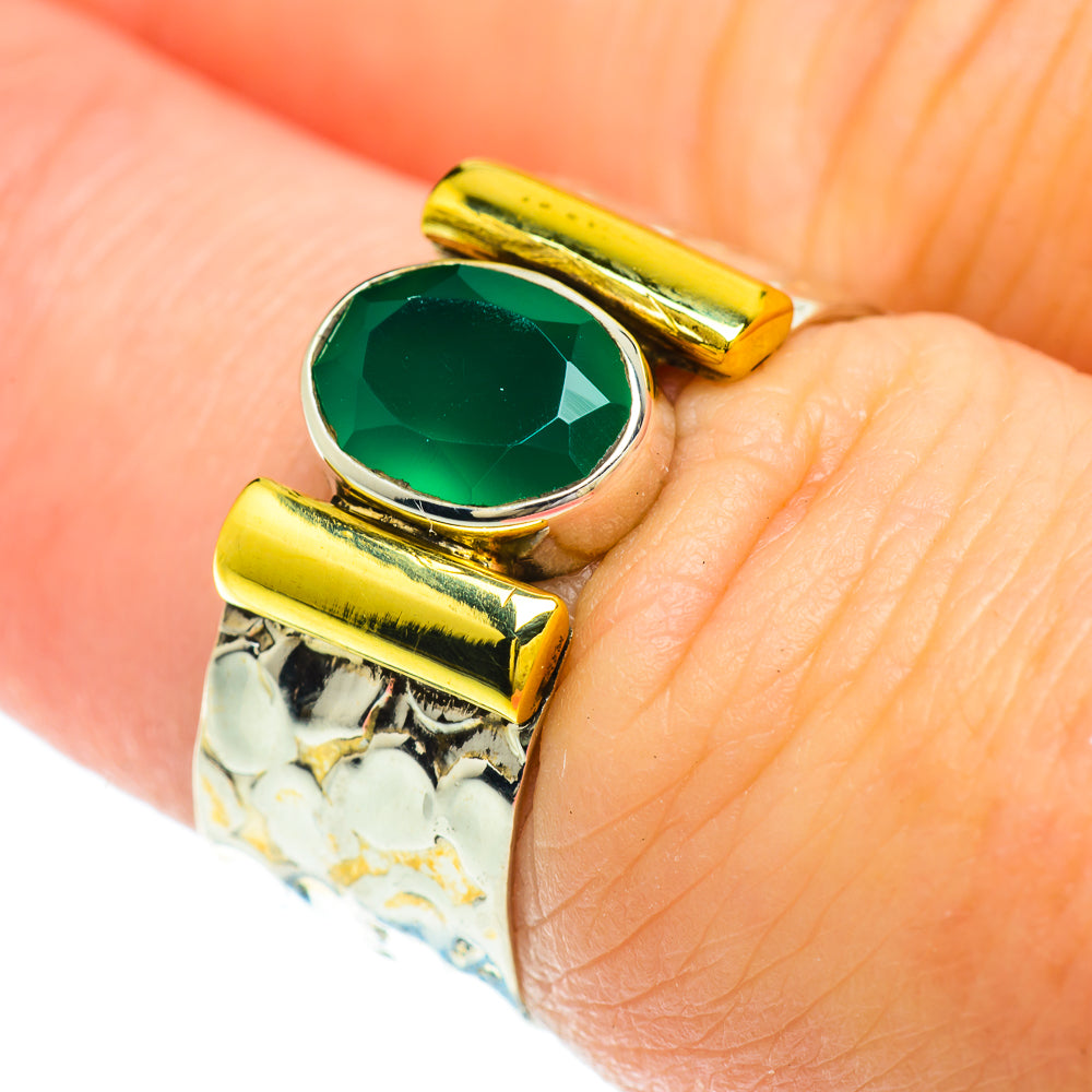 Green Onyx Rings handcrafted by Ana Silver Co - RING51389