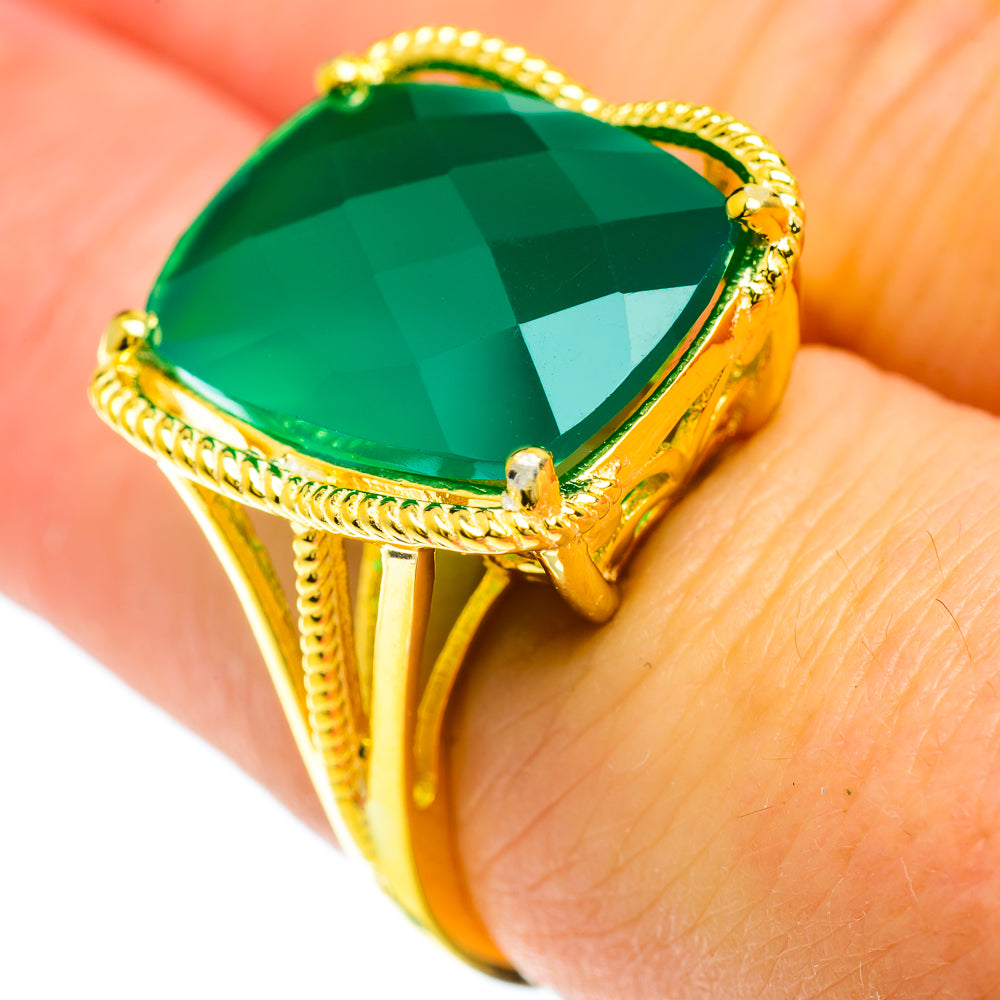 Green Onyx Rings handcrafted by Ana Silver Co - RING51415