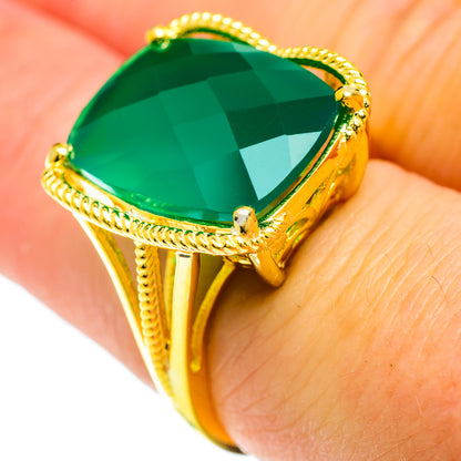 Green Onyx Rings handcrafted by Ana Silver Co - RING51415