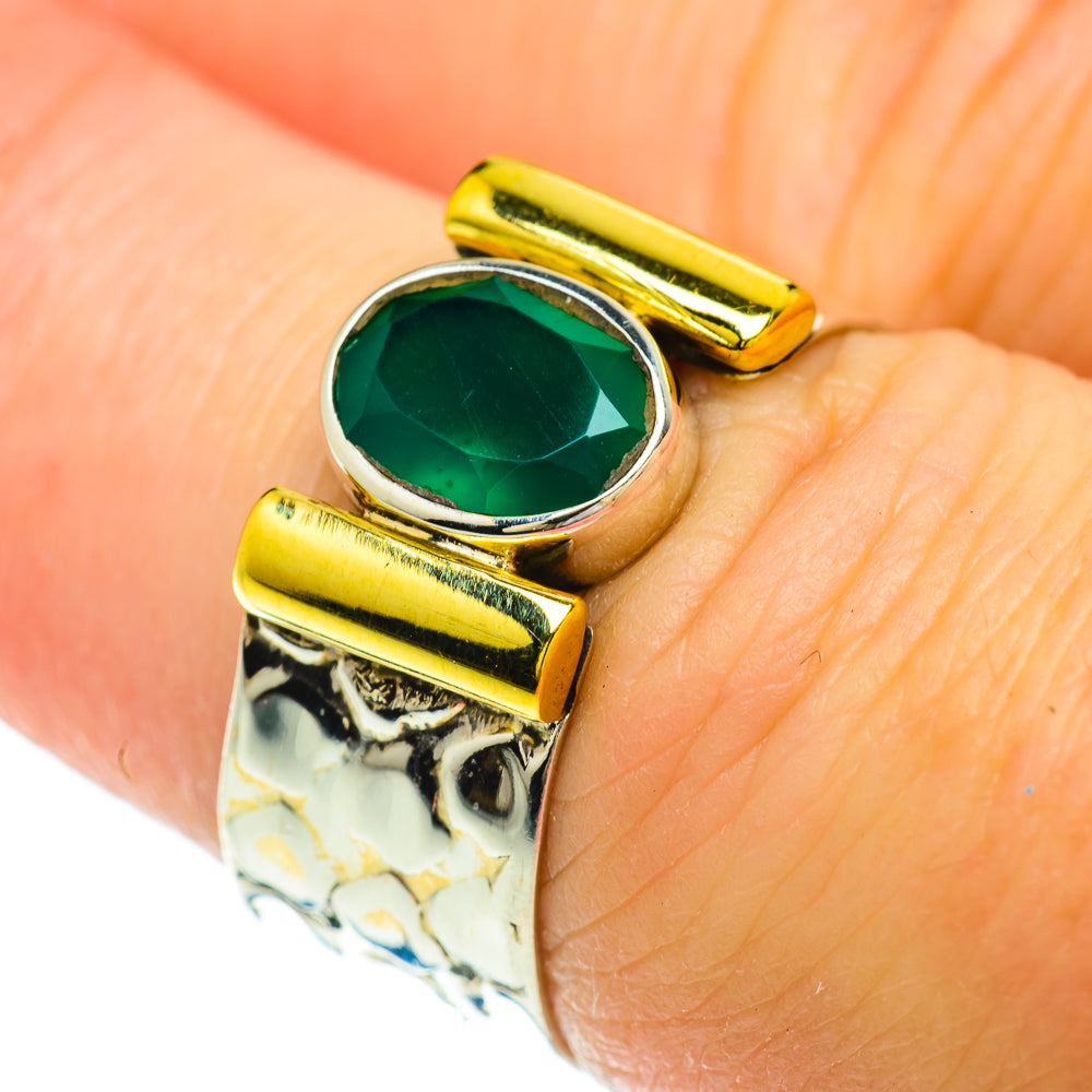 Green Onyx Rings handcrafted by Ana Silver Co - RING51440