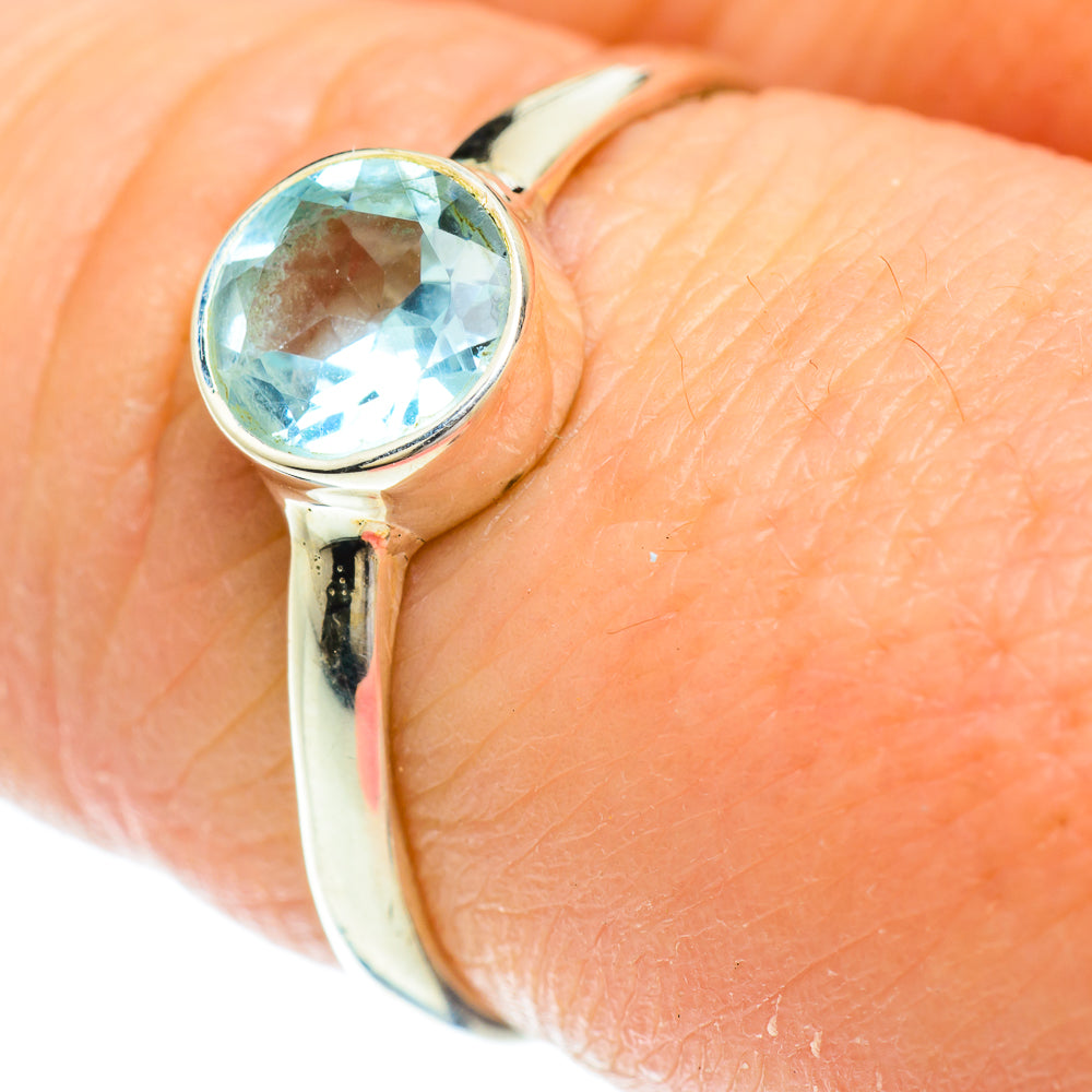 Blue Topaz Rings handcrafted by Ana Silver Co - RING51488
