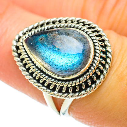 Labradorite Rings handcrafted by Ana Silver Co - RING51490
