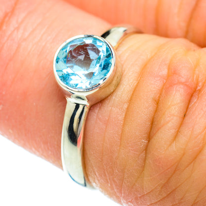 Blue Topaz Rings handcrafted by Ana Silver Co - RING51512