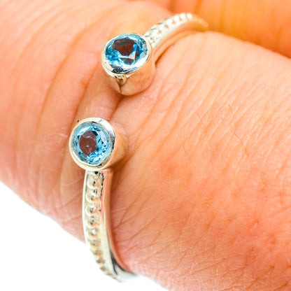 Blue Topaz Rings handcrafted by Ana Silver Co - RING51531