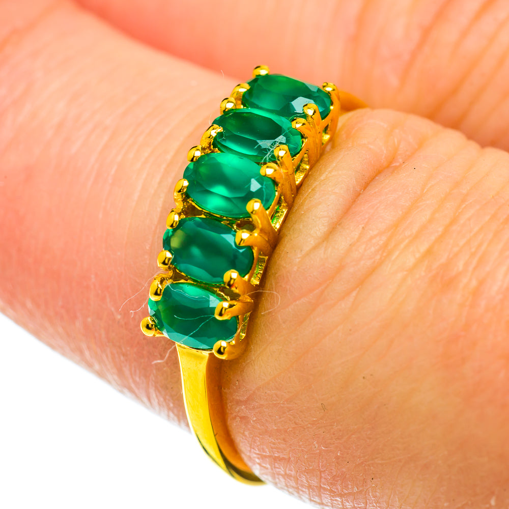 Green Onyx Rings handcrafted by Ana Silver Co - RING51557