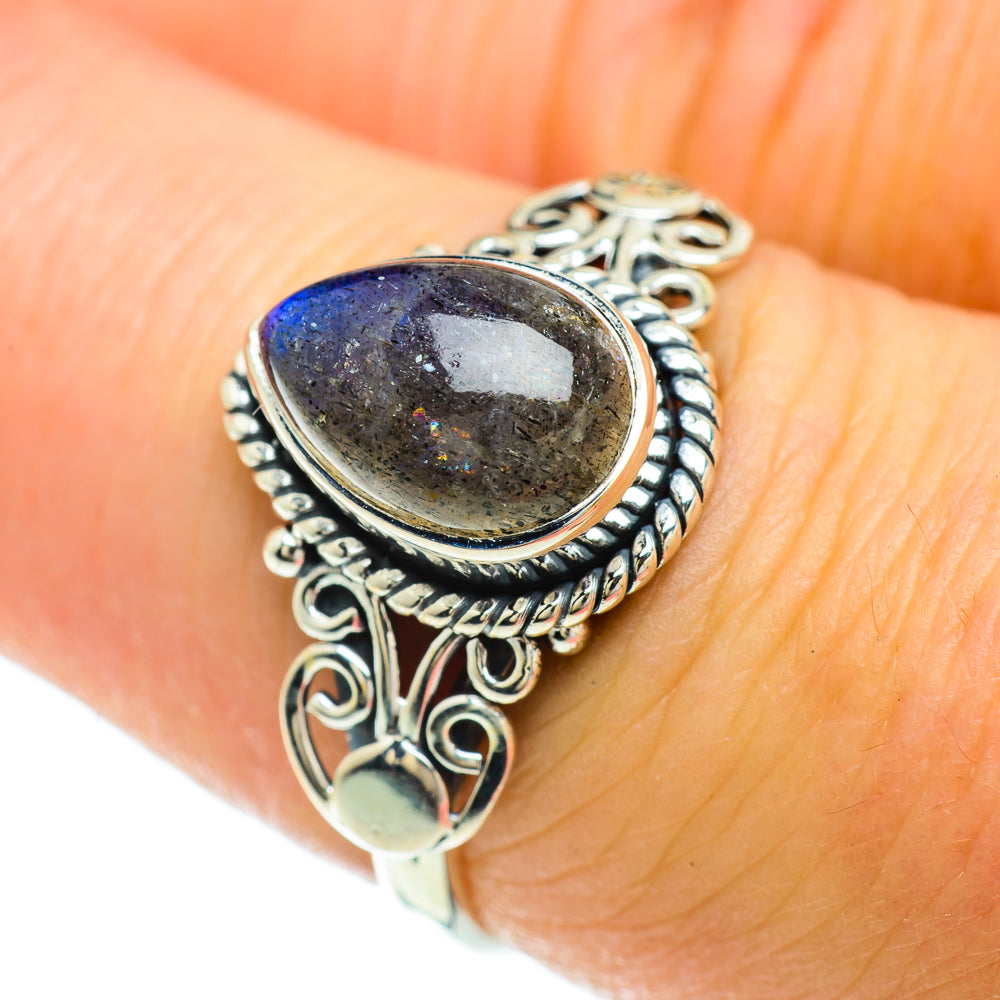 Labradorite Rings handcrafted by Ana Silver Co - RING51598