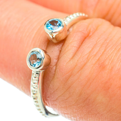 Blue Topaz Rings handcrafted by Ana Silver Co - RING51601